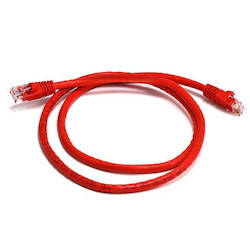 8Ware Cat6a 10Gbps Utp Ethernet Cable 0.5M (50CM) - Red Color Snagless RJ45 Network Lan Patch Cord LSZH