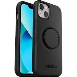 OtterBox Apple iPhone 13 Otter + Pop Symmetry Series Antimicrobial Case - Black (77-85380), Durable Protection, Swappable PopTop, Slim Design