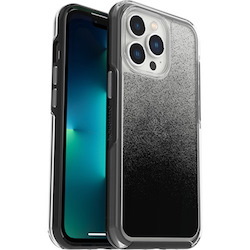 OtterBox Apple iPhone 13 Pro Symmetry Series Clear Antimicrobial Case - Ombre Spray (Clear/Black) (77-83492), 3X Military Standard Drop Protection