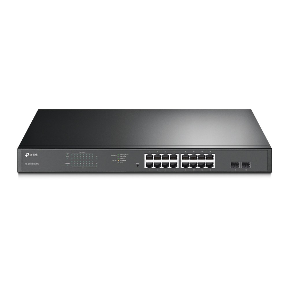 TP-Link Tl-Sg1218mpe JetStream 16-Port Gigabit Easy Smart PoE/PoE+ Switch