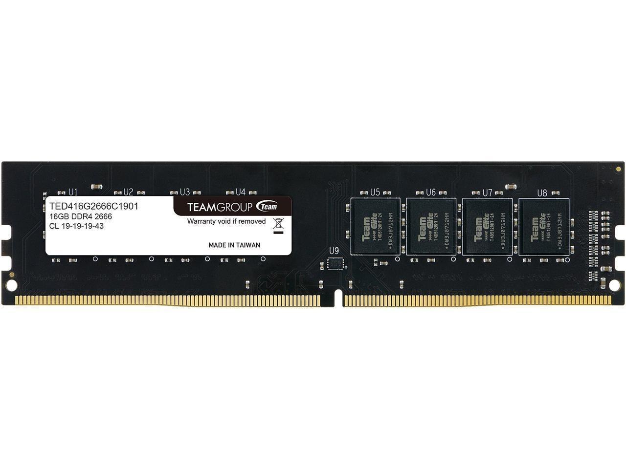 Teamgroup Elite Udimm-Ddr4 16GB 2666 CL19-19-19-43 1.2V