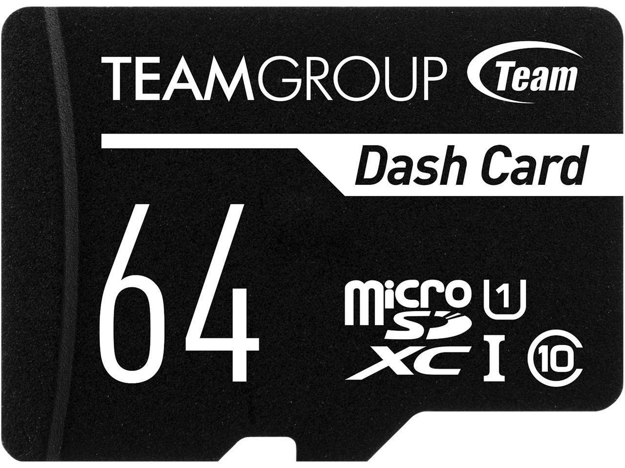 Teamgroup Dash Micro SDXC 64GB Uhs-I Retail W/1Adapter