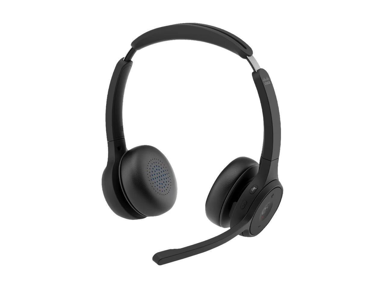 Cisco Dual-Ear, Carbon Black Headset Bundle Certified For Microsoft Teams