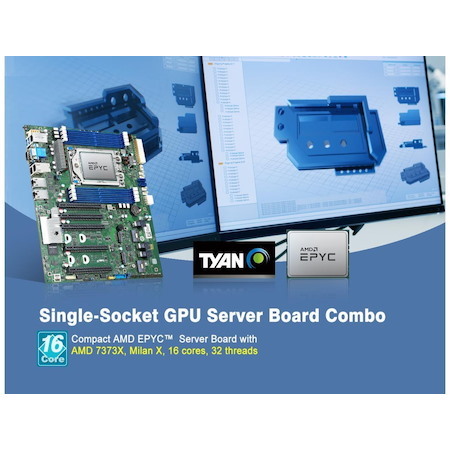 Tyan S8030gm4ne-2T-7373X Atx Server Motherboard With Amd Ryzen 7373X Processor Socket SP3