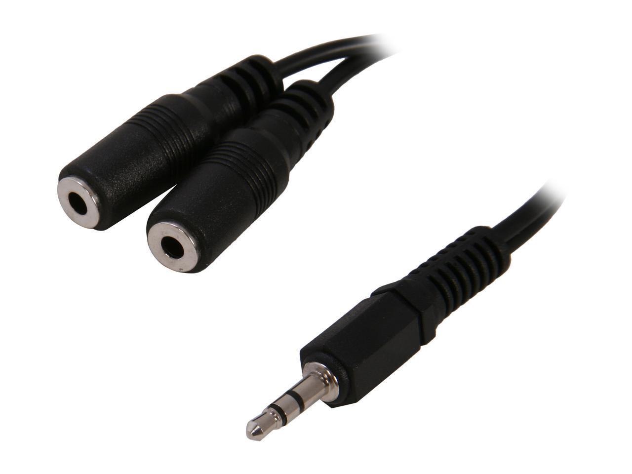 Rosewill RCW-H9010 - 3.5MM Stereo Splitter Cable - 6 Inches