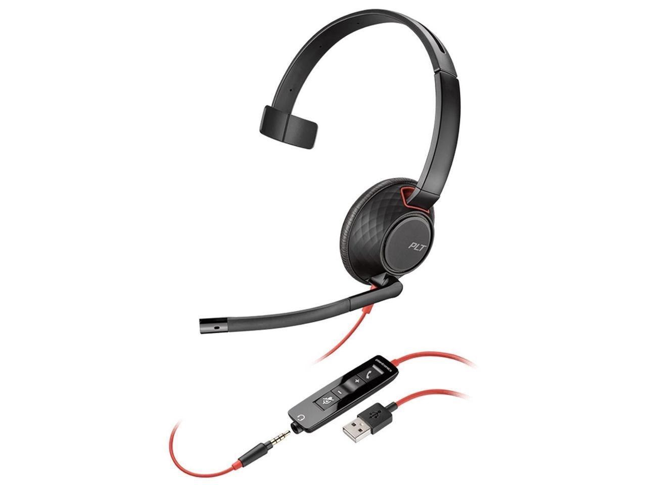 Poly Blackwire C3215 Monaural Headset + Carry Case (Bulk Qty.50)