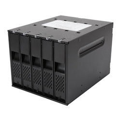 Icy Dock Tray-Less 5 Bay 3.5 Sata Hard Drive Hot Swap Backplane / Cage / Mobile Rack In 3 X 5.25 Drive Bay - FlexCage MB975SP-B R1