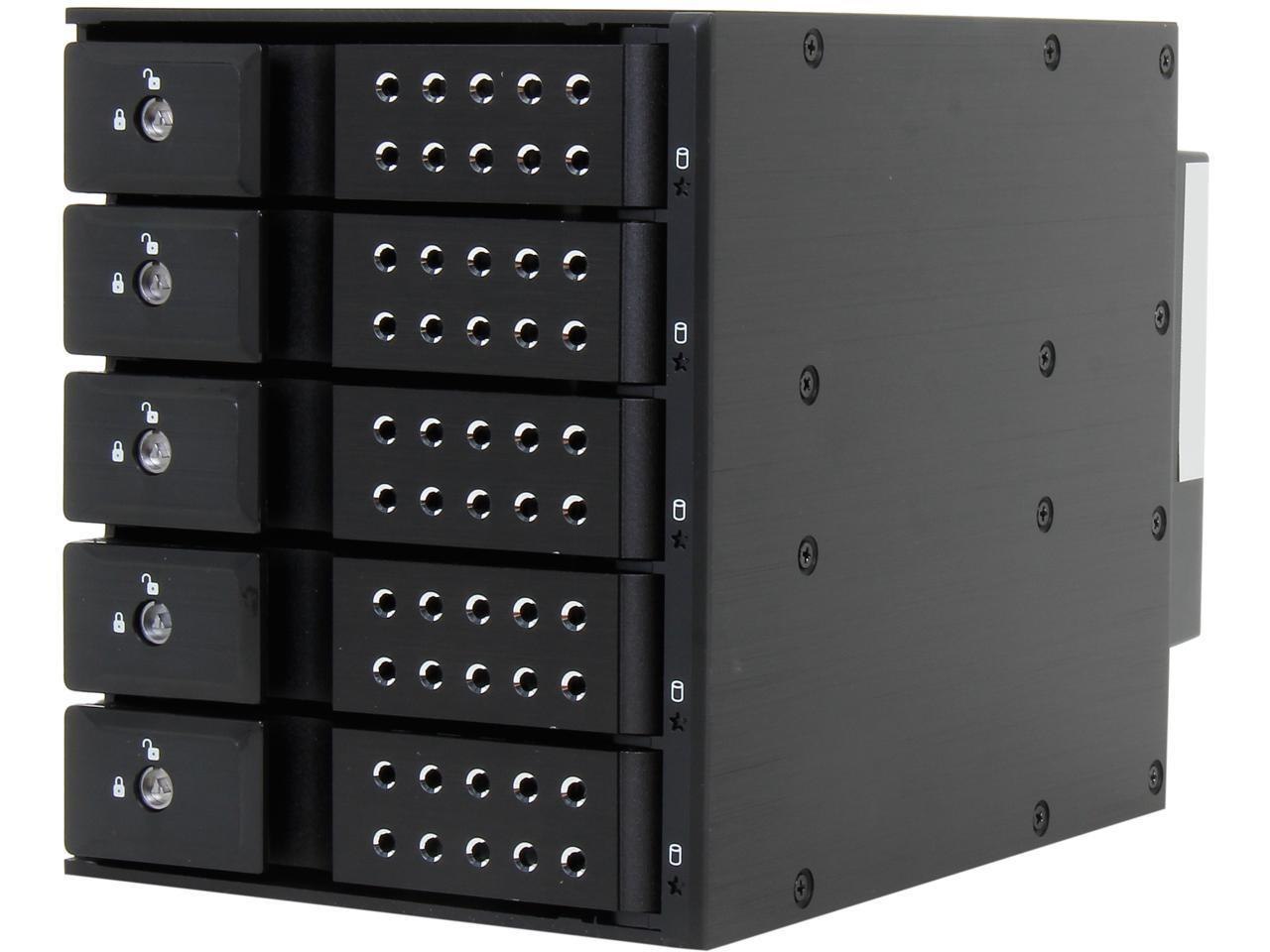 iStarUSA Bpn-De350ss-Black 3X5.25" To 5X3.5" Sas/Sata 6.0 GB/S Trayless Hot-Swap Cage