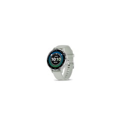 Garmin Venu 3S Silver Stainless Steel Bezel With 41MM Sage Gray Case And Silicone Band