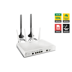 DrayTek Vigor2862LAC Multi Wan Firewall Router Vdsl2/Adsl2+ Gigabit 3G/4G Usb Wan Port Load Balance Fail-Over 4xGiga LANs CSM 32xVPNs ~Mod-Dv2860lac
