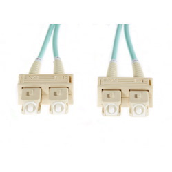 4Cabling 10M SC-SC Om3 Multimode Fibre Optic Cable: Aqua