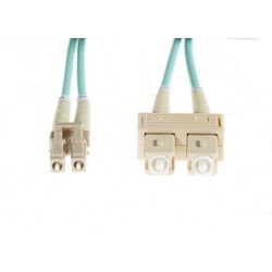 4Cabling 20M LC-SC Om3 Multimode Fibre Optic Cable: Aqua