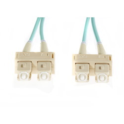 4Cabling 3M SC-SC Om4 Multimode Fibre Optic Cable: Aqua