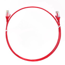 4Cabling 0.5M Cat 6 Ultra Thin LSZH Ethernet Network Cables: Red