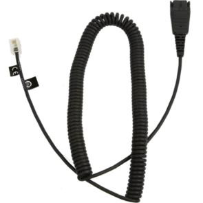 Jabra QD To Modular RJ Extension Coiled Cord For Yealink Ip Phones