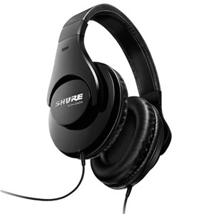 Shure Srh240a Wired Over-Ear Headphones - Black Professional Quality For Home Recording & Everyday Listening - 40MM Neodymium Dynamic Drivers For Full Bass And Detailed Highs - Threaded 1/4" (6.3 MM)