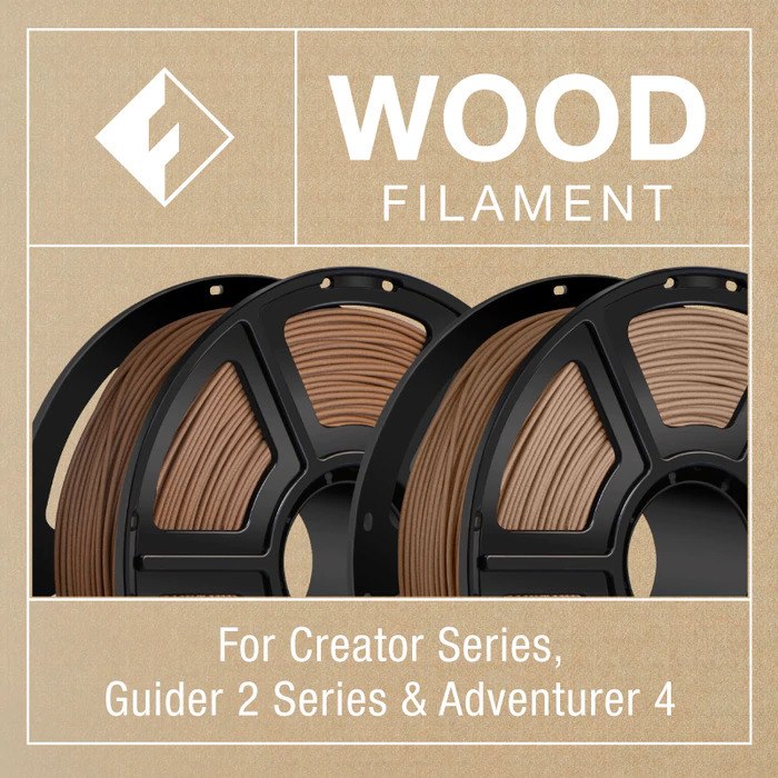 FlashForge Wood Filament For Creator and Guider 2 Series