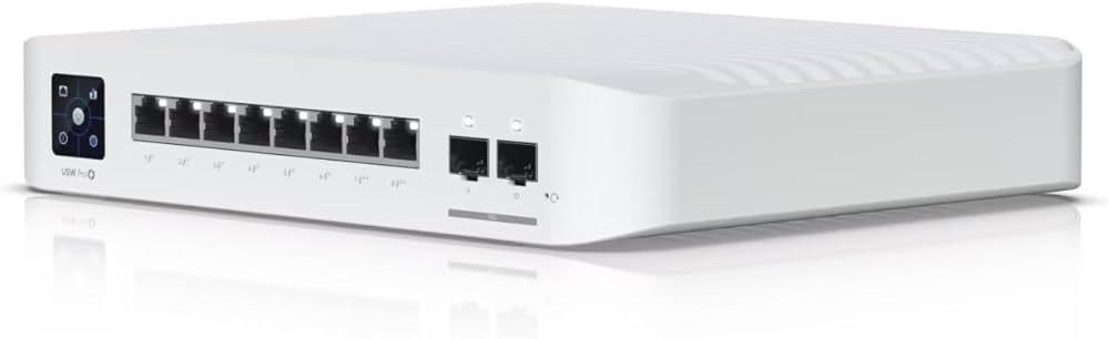 Ubiquiti Professional 8 PoE - 8 Ports - Manageable - Gigabit Ethernet, 10 Gigabit Ethernet - 10/100/1000Base-T, 10GBase-X - 3 Layer Supported - 120 W PoE Budget - Twisted Pair, Optical Fiber - PoE Ports