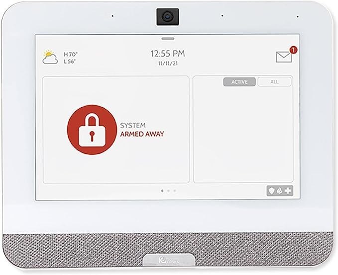 Qolsys IQP4001 IQ Panel 4, PowerG + 319.5 MHz (Verizon), White