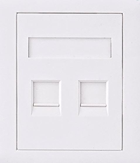 Astrotek Cat6 RJ45 Network Wall Face Plate Outlets 86X86MM 2 Port Socket Kit LS