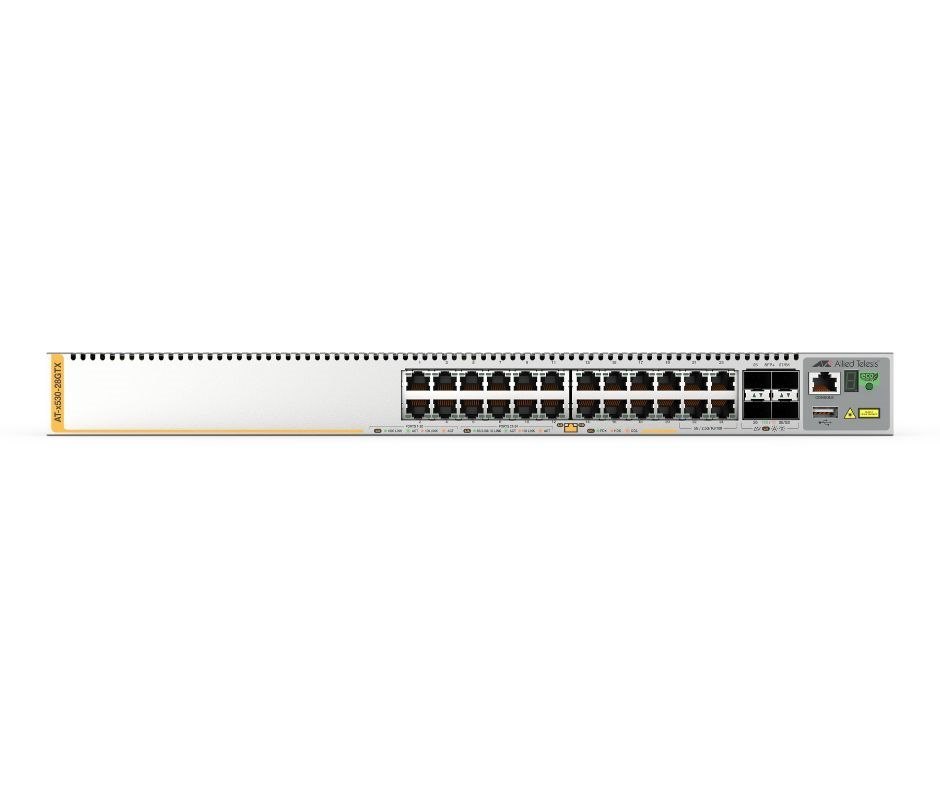 Allied Telesis | AT-x530L-28GTX-40 | 24 Port 10/100/1000T Stackable Switch With 4 SFP+ Ports And 2 Fixed Power Supplies Power Supplies