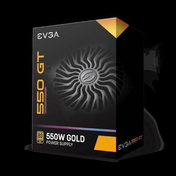 Evga 550 GT, 80 Plus Gold 550W, Fully Modular, Auto Eco Model, 1X Eps, 2X Pci-E, 6X Sata, 3X Molex, DC To DC Converter