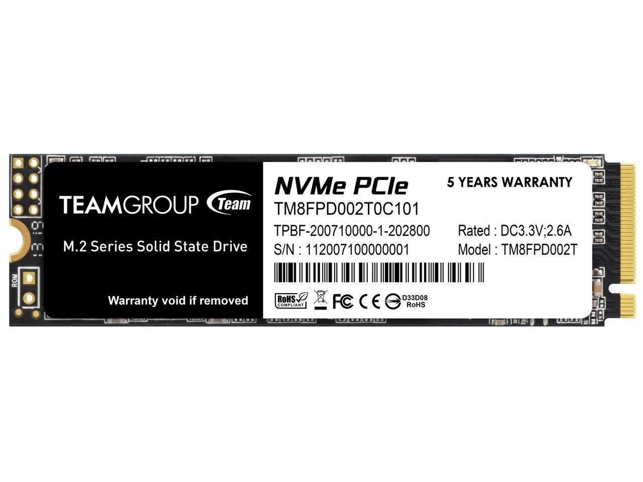 Teamgroup M.2-2280 Pci-E Gen3x4 MP33 Pro 2TB Retail