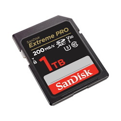Sandisk Extreme Pro SDXC Memory Card, 1TB, Uhs-I, Up To 200MB/S Read Speeds