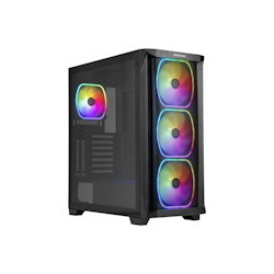 Enermax StarryKnight SK30 V2 - E-Atx Mid Tower PC Gaming Case - Mesh Front Panel & Tempered Glass Side Panel - 4X SquA Adv Argb PWM Fans - Built-In Gpu Anti-Sag Bracket & RGB Lighting Hub