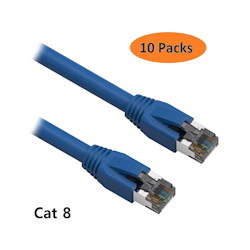 Nippon Labs Cat 8 Ethernet Cable 15 FT. - Blue