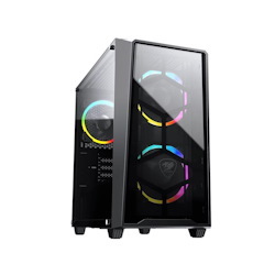 Cougar MG120-G RGB Black Compact RGB Mini Tower Case With Tempered Glass Side Window
