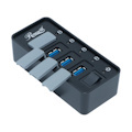 Rosewill 4-Port Usb 3.0 Hub With Anti-Dust Rubber Caps And Led Indicator On Each Port