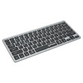 Manhattan Small Bluetooth Wireless Keyboard - Dual Modes Of 2.4G + Bluetooth 4.2 - Connects Up To 3 Devices - Slim Mini Size - For Tablet