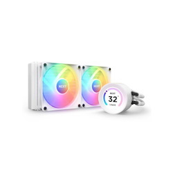 NZXT Kraken Elite RGB 240MM - Rl-Kr24e-W1 – RGB Aio Cpu Liquid Cooler – Customizable LCD Display - 2 X F120RGB Core Fans Radiator Fans White Lga 1700 / Am5 Compatible