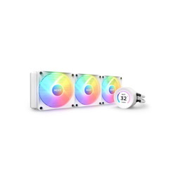 NZXT Kraken Elite RGB 360MM - Rl-Kr36e-W1 – RGB Aio Cpu Liquid Cooler – Customizable LCD Display - 3 X F120RGB Core Fans Radiator Fans White Lga 1700 / Am5 Compatible
