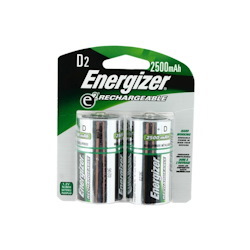 Energizer Recharge 2500mAh Size D Ni-MH Rechargeable Battery