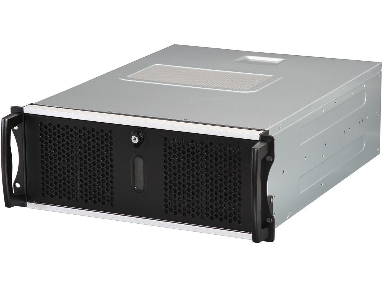 Chenbro RM41300-FS81 Black Steel / Plastic 4U Rackmount Server Case For Tesla Gpu 3 External 5.25" Drive Bays