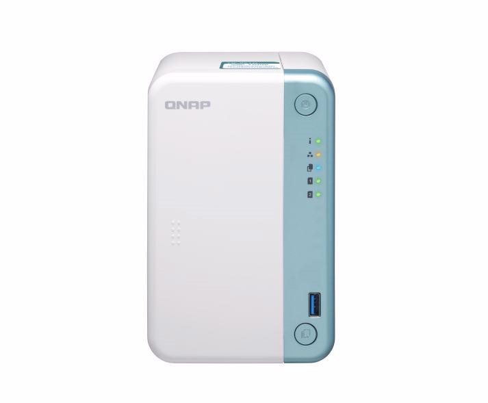 Qnap TS-251D-4G 2 Bay Nas Intel® Celeron® J4005 Dual-Core 2.0 GHz Processor 4 GB So-Dimm DDR4 Hot-Swappable 1xGbE 1xPCIe Gen 2 X4 2xUSB 3.2 2YRS Warty