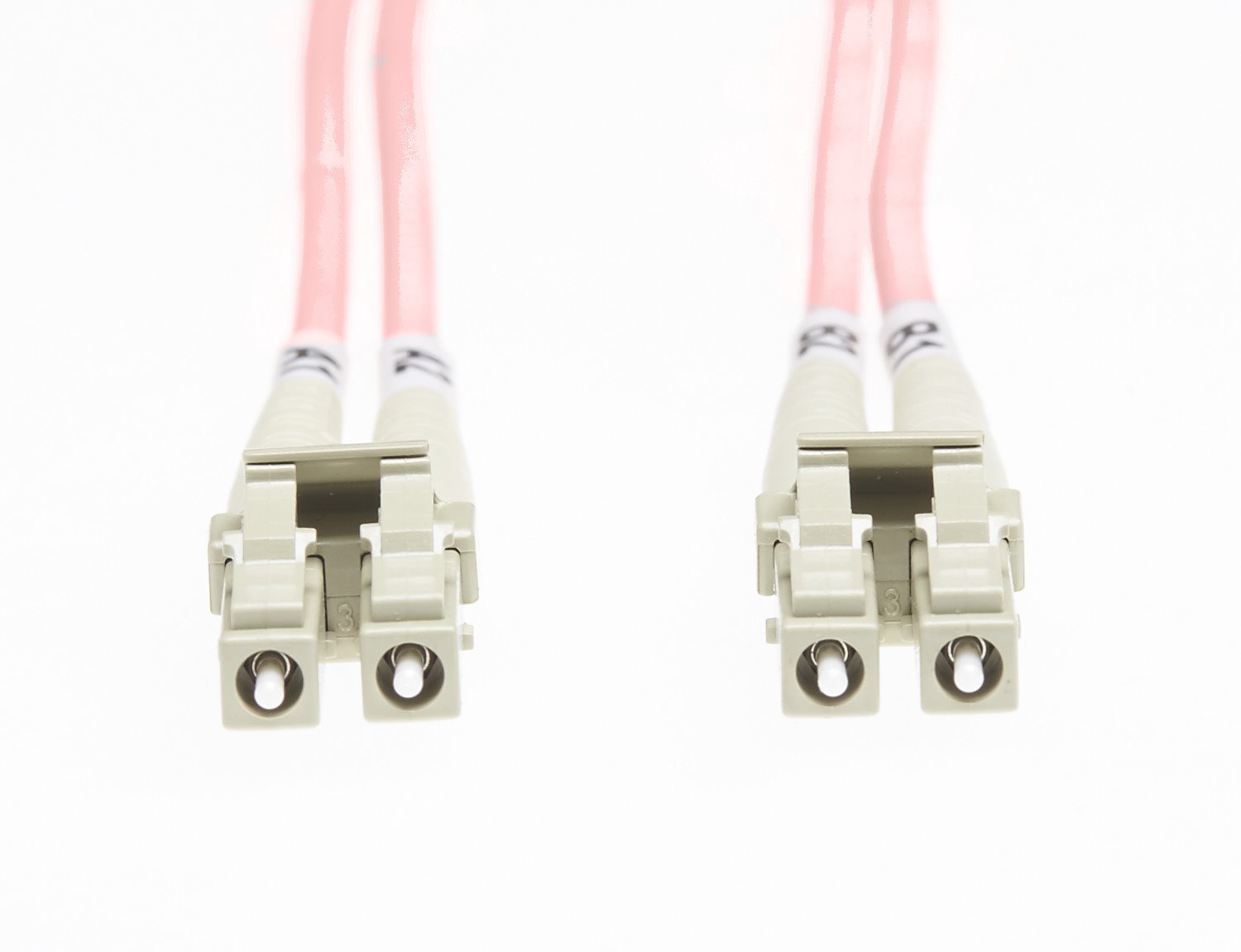 4Cabling 1.5M LC-LC Om4 Multimode Fibre Optic Cable: Salmon Pink