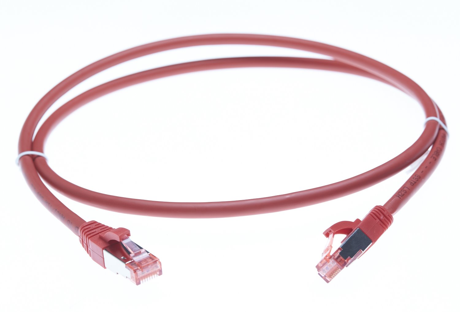 4Cabling 0.5M Cat 6A S/FTP LSZH Ethernet Network Cable. Red