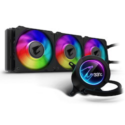 Gigabyte Aorus Liquid Cooler 360 All-In-One Liquid Cooler With Circular LCD Display, RGB Fusion 2.0, Triple 120MM Argb Fans