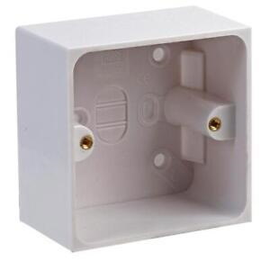 1-Gang White Surface Mount Pattress Box 45mm