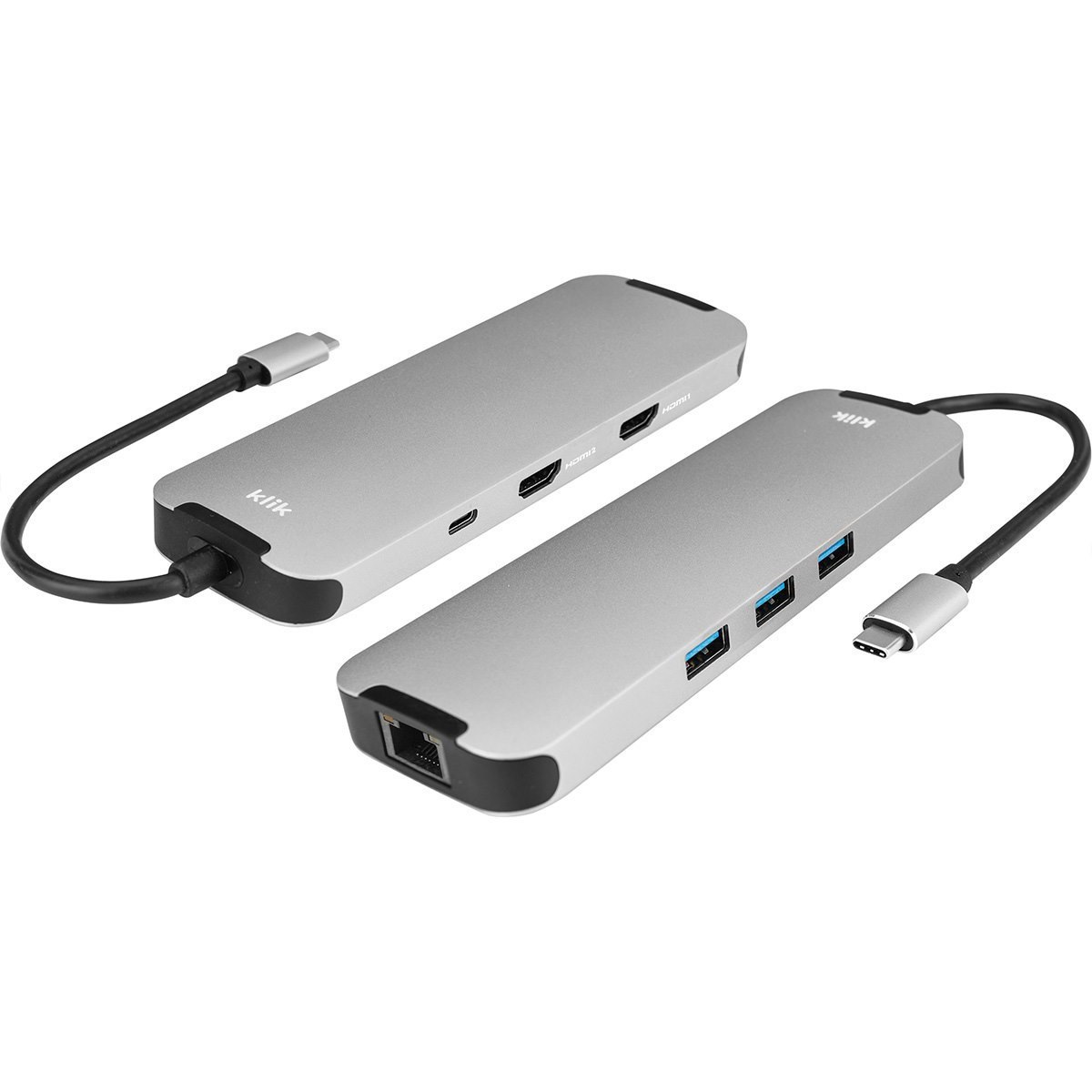 Klik Usb-C Portable Dual Hdmi Multi-Port Adapter