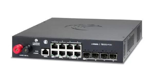 Cambium Networks cnMatrix TX1000 TX1012-DC-P 8 Ports Manageable Ethernet Switch - Gigabit Ethernet, 10 Gigabit Ethernet - 10/100/1000Base-T, 10GBase-X