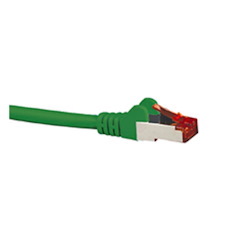 Hypertec Cat6a Shielded Cable 2M Green Color 10GbE RJ45 Ethernet Network Lan S/FTP LSZH Cord 26Awg PVC Jacket