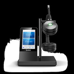 Yealink WH66 Dual Uc Dect Wirelss Headset With Touch Screen, Busylight On Headset, Leather Ear Cushions