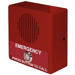 CyberData Single Button VoIP Emergency Intercom PoE Powered With Red Housing