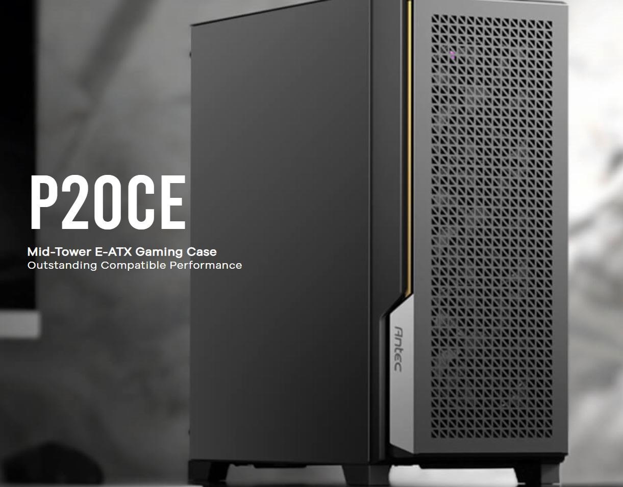 Antec P20ce Atx, High Airflow, Ultra Sound Dampening From 4 Sides , 6X HDDS, 5X 120MM Fans, Built In Fan Controller, Office And Corporate Case