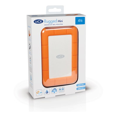 Lacie Rugged Mini 2.5" 4FT Drop Resistant 2TB Usb3.0, 2YR