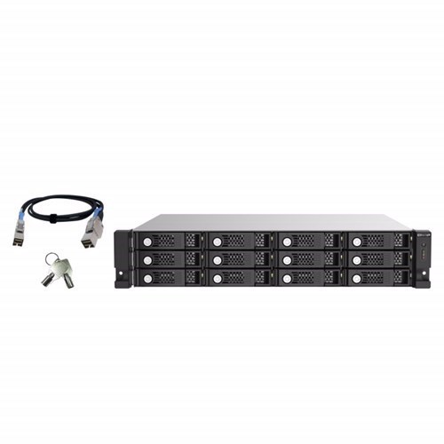 Qnap 12-Bay Sas 12GB/S Expansion Unit, SFF-8644 Mini-Sas HD Port(4), Rpsu, 5YR WTY